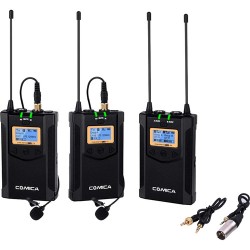 Comica Audio CVM-WM100 PLUS 2-Person Wireless Omni Lavalier Microphone System (568.125 to 591.875 MHz) Comica Audio CVM-WM100 PLUS 2-Person Wireless Omni Lavalier Microphone System (568.125 to 591.875 MHz)